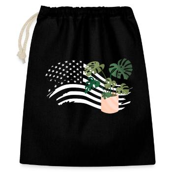 American Flag Plant Lover Plants - Gift Bag 40 x 50 cm - black - Front