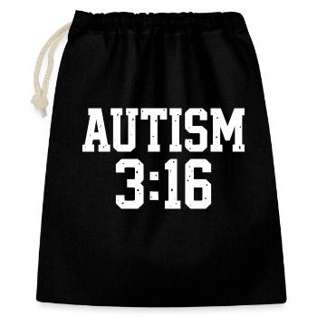 Autism Acceptance Typography - Gift Bag 40 x 50 cm - black - Front