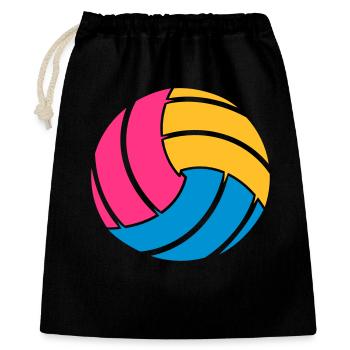 Le ballon de volley-ball - Sac cadeau 40 x 50 cm - noir - Devant