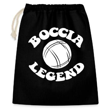 Bocciaspieler Boccia Kugel und Zubehör Boccia - Geschenkbeutel aus Baumwolle (40 x 50 cm) - Schwarz - Vorne