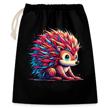 Hedgehog - Gift Bag 40 x 50 cm - black - Front