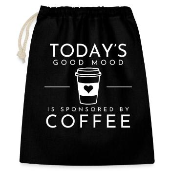 Coffee Mood La bonne humeur du jour - Sac cadeau 40 x 50 cm - noir - Devant