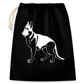 Chien de berger - Sac cadeau 40 x 50 cm - noir - Devant