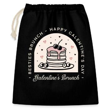 Galentines besties girls brunch party matching - Gift Bag 40 x 50 cm - black - Front