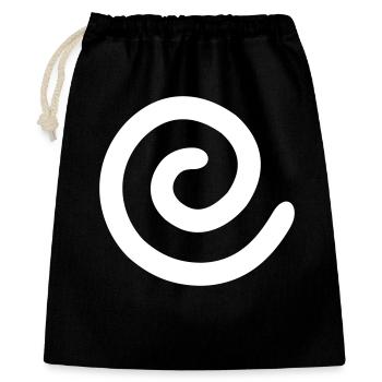 Monochrome spiral - Gift Bag 40 x 50 cm - black - Front