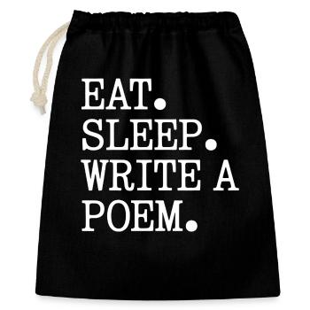 Eat Sleep Write A Poem - Gift Bag 40 x 50 cm - black - Front