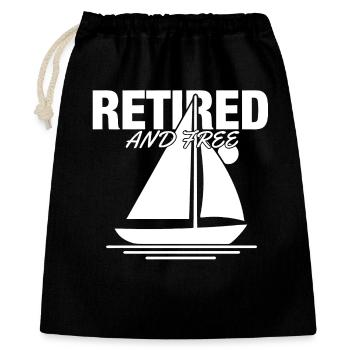 Finally pension free - Gift Bag 40 x 50 cm - black - Front