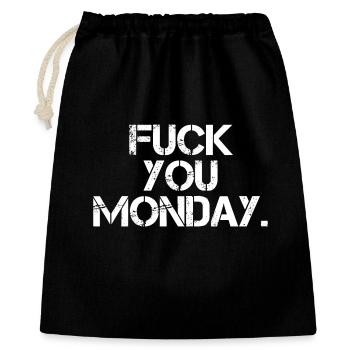 Fuck You Monday - Gift Bag 40 x 50 cm - black - Front