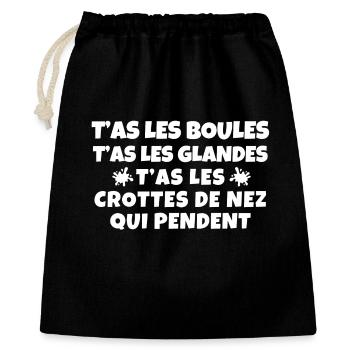 Jealousy, booger, funny phrases - Gift Bag 40 x 50 cm - black - Front