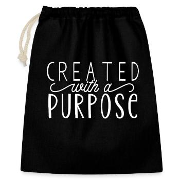 Créée avec un but - Sac cadeau 40 x 50 cm - noir - Devant