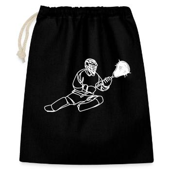 lacrosse goalkeeper - Gift Bag 40 x 50 cm - black - Front
