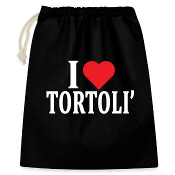 t-shirt Io amo Tortolì t-shirt Sardegna - Gift Bag 40 x 50 cm - black - Front