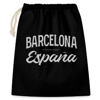 Conception du scénario Barcelona España - Sac cadeau 40 x 50 cm - noir - Devant