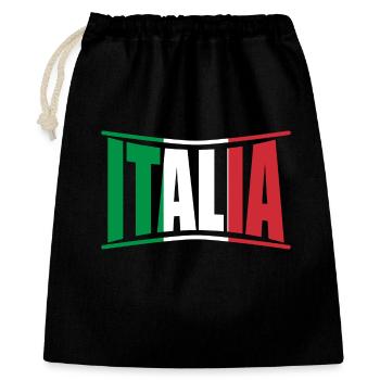 T-Shirt Italien Flagge Italien Italien Italie - Geschenkbeutel aus Baumwolle (40 x 50 cm) - Schwarz - Vorne