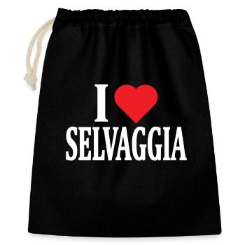 t-shirt I love Wild t-shirt gift idea - Gift Bag 40 x 50 cm - black - Front
