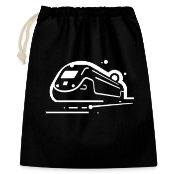 Cartoon Train - Gift Bag 40 x 50 cm - black - Front
