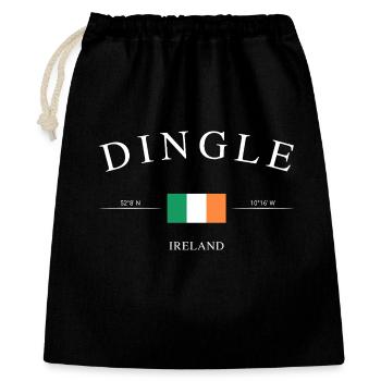 Dingle Irland – Urlaub Souvenir & Geschenk - Geschenkbeutel aus Baumwolle (40 x 50 cm) - Schwarz - Vorne