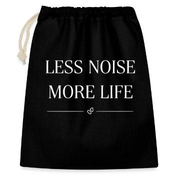 Less noise, more life Statemant - Gift Bag 40 x 50 cm - black - Front