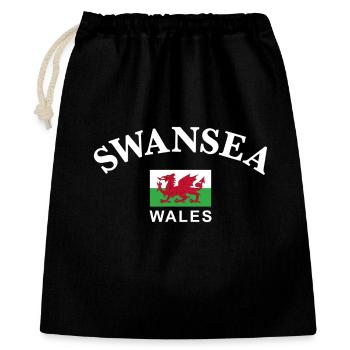 Swansea, Pays de Galles - Sac cadeau 40 x 50 cm - noir - Devant