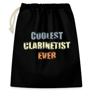 Coolest clarinet player - Gift Bag 40 x 50 cm - black - Front
