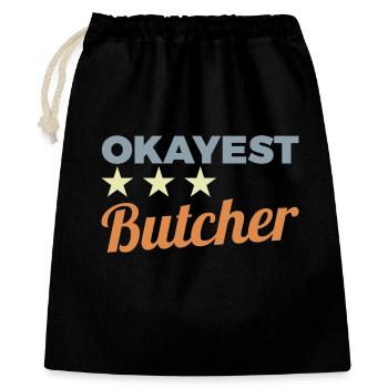 Average butcher - Gift Bag 40 x 50 cm - black - Front