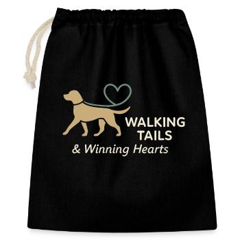 Dog sitter Service de garde d’animaux - Sac cadeau 40 x 50 cm - noir - Devant