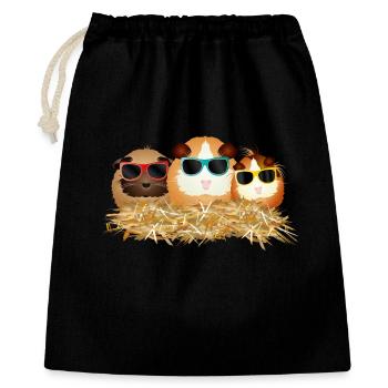 cool guinea pig group with sunglasses - Gift Bag 40 x 50 cm - black - Front