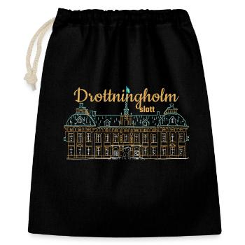 Château de Drottningholm en Suède - Sac cadeau 40 x 50 cm - noir - Devant