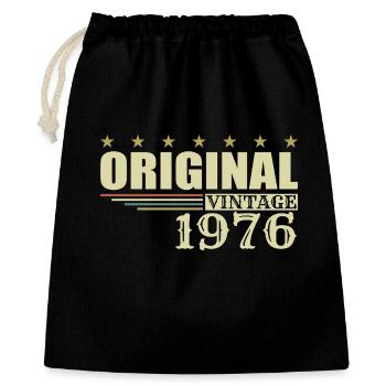 1976 Geburtstag 1976 - Geschenkbeutel aus Baumwolle (40 x 50 cm) - Schwarz - Vorne