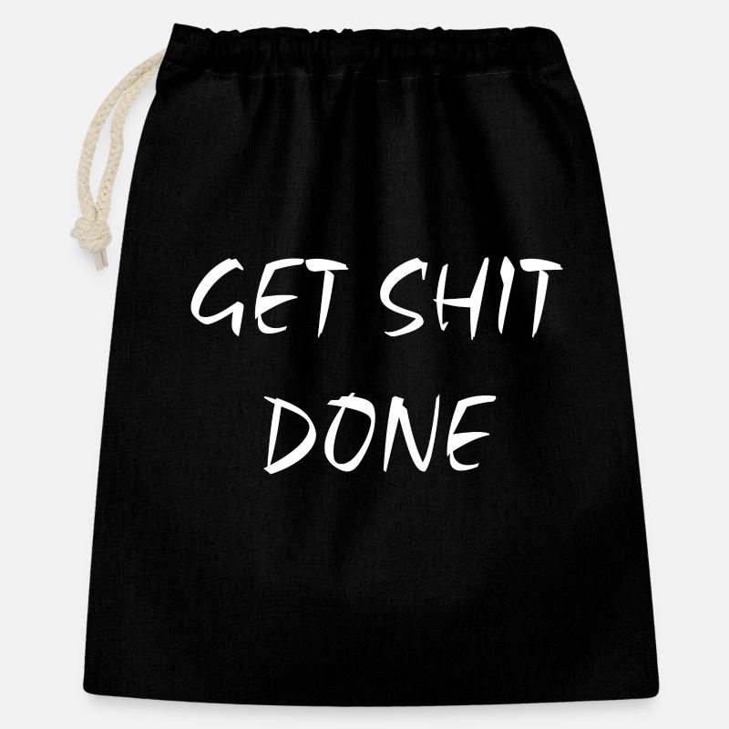 Get Shit Done - Gift Bag 40 x 50 cm - black