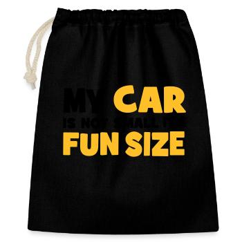 small car - Geschenkbeutel aus Baumwolle (40 x 50 cm) - Schwarz - Vorne