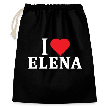 t-shirt I love Elena t-shirt gift idea - Gift Bag 40 x 50 cm - black - Front
