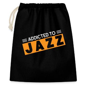 Accro au jazz - Sac cadeau 40 x 50 cm - noir - Devant