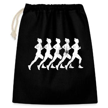 Running Girls - Gift Bag 40 x 50 cm - black - Front