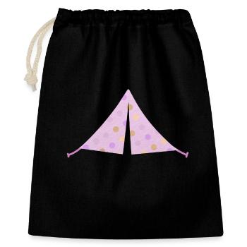 Tente Pink Dots Dots Camping Camper Girl - Sac cadeau 40 x 50 cm - noir - Devant