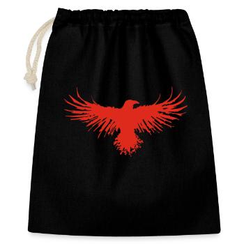Le vol du corbeau rouge - Sac cadeau 40 x 50 cm - noir - Devant