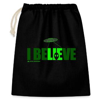 i believe - Gift Bag 40 x 50 cm - black - Front