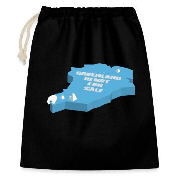 Le Groenland n’est pas à vendre (édition 3D) - Sac cadeau 40 x 50 cm - noir - Devant