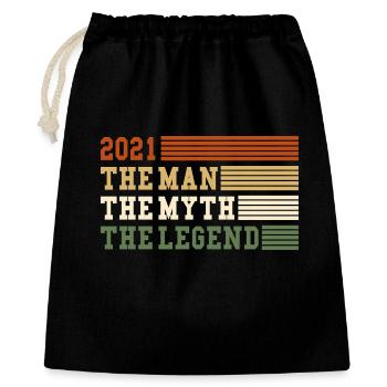 2021 The Man Myth Legend 2021 | Vintage!! - Geschenkbeutel aus Baumwolle (40 x 50 cm) - Schwarz - Vorne