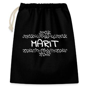 Marit als Baby - Geschenkbeutel aus Baumwolle (40 x 50 cm) - Schwarz - Vorne