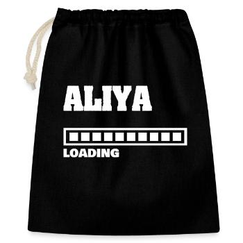 Aliya de naissance - Sac cadeau 40 x 50 cm - noir - Devant