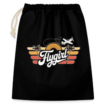 Flygirl Retro Aviation Sunset - Gift Bag 40 x 50 cm - black - Front