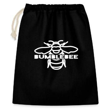 Bumblebee Bold Typografie - Geschenkbeutel aus Baumwolle (40 x 50 cm) - Schwarz - Vorne