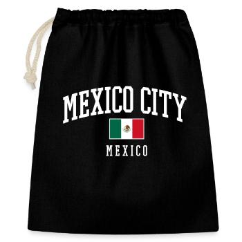 Mexico City Typography Flag - Gift Bag 40 x 50 cm - black - Front