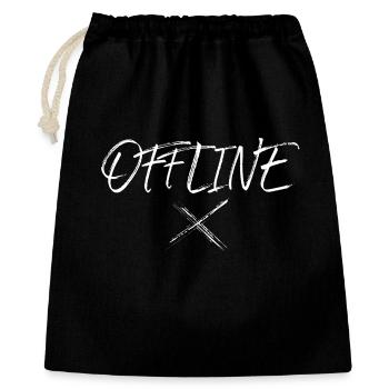 Offline lettering – minimalist design - Gift Bag 40 x 50 cm - black - Front