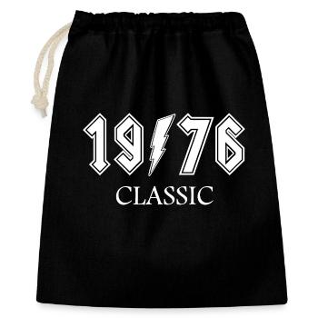 1976 Vintage Rock Design Jubiläum - Geschenkbeutel aus Baumwolle (40 x 50 cm) - Schwarz - Vorne