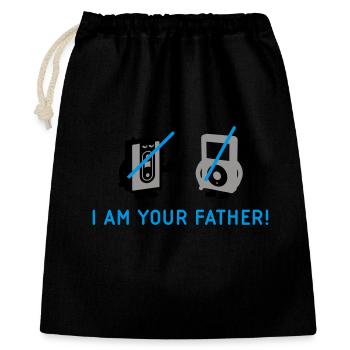 darth vader vs pod - Gift Bag 40 x 50 cm - black - Front