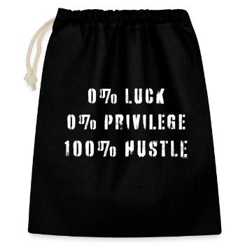 Citation de l’agitation Pas de chance Privilège - Sac cadeau 40 x 50 cm - noir - Devant