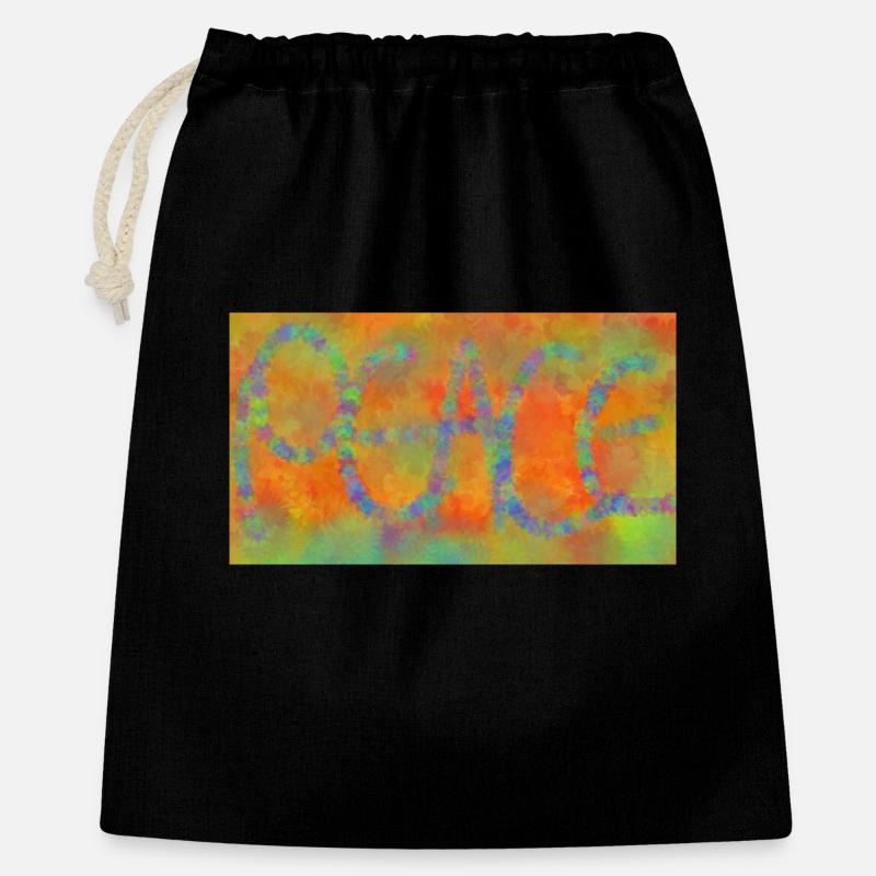 peace - Gift Bag 40 x 50 cm - black