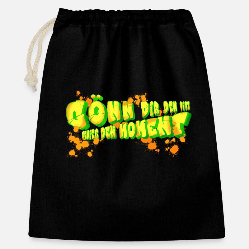 Neon Graffiti Lettering Art - Gift Bag 40 x 50 cm - black